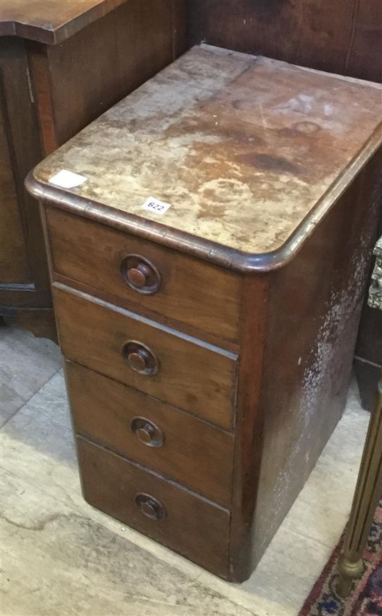 Victorian mahogany four drawer chest (adapted)